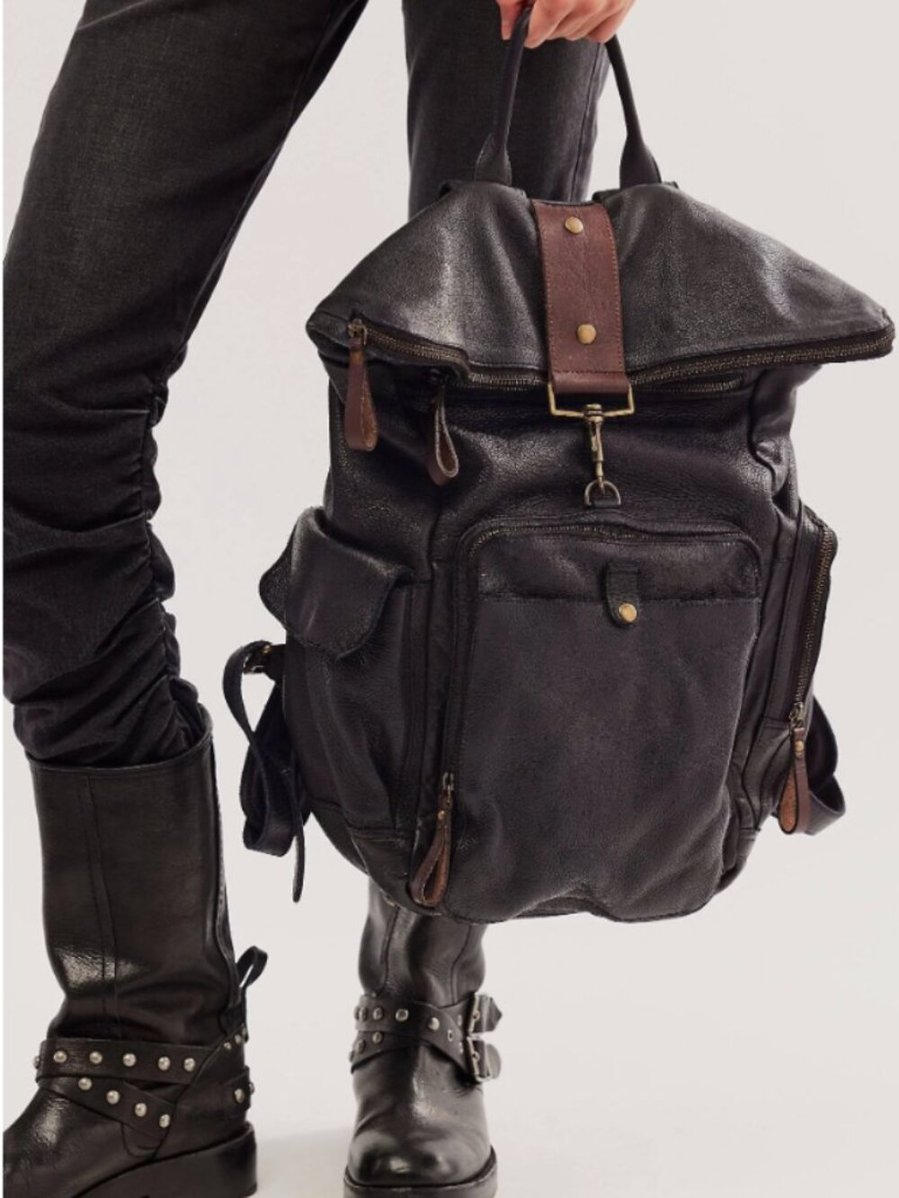 Free People Brigade Leather Backpack